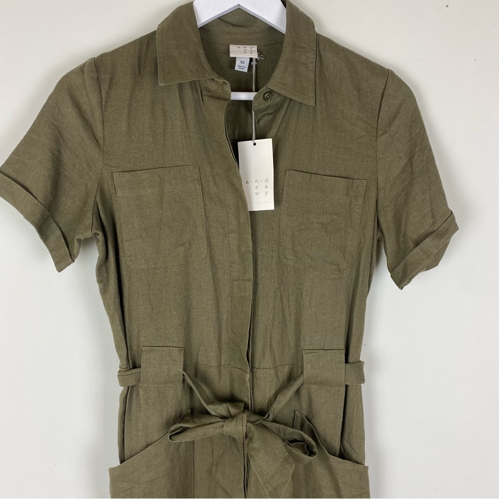 A New Day (Target) Olive Green Utility Jumpsuit - Picture 5 of 12